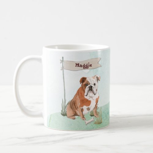 Custom Name English Bulldog Pet Dog Coffee Mug
