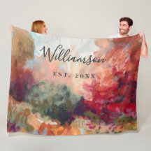 Custom Name Est. Year Colorful Watercolor Nature