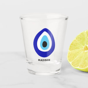 Custom Name Evil Eye Nazar Amulet Shot Glass