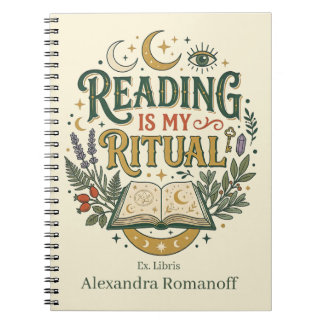 Custom Name Ex Libris Reading Is My Ritual Notebook
