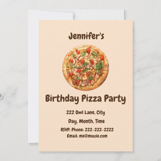 Custom Name Fairy Princess Birthday Party Invitation (Back)