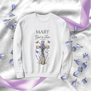 Custom Name Faith T-Shirt – God Is Love Scripture Tri-Blend Shirt