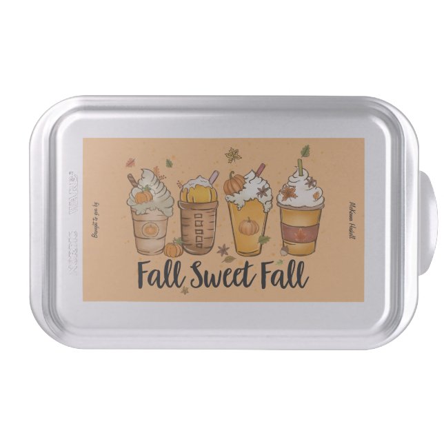 Custom Name Fall Sweet Fall Cake Pan with Lid (Front)