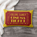 Custom Name Family Cinema Ticket Lumbar Pillow at Zazzle