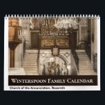 Custom Name Family Holy Land Bible Calendar<br><div class="desc">Vintage full-color photographs of holy sites in the Holy Land that were captured by travelers to the region in the 19th Century. Each calendar page features a site sacred to Christians and part of the journey in the Holy Land.</div>