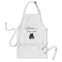 Custom Name Family Silhouette Gift for Mom