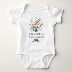 Custom Name Family Tree Family Reunion Baby Bodysuit