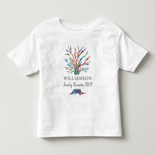 Custom Name Family Tree Family Reunion Toddler T-shirt (Front)