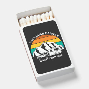 custom name family vacation mountain Road Trip Matchboxes