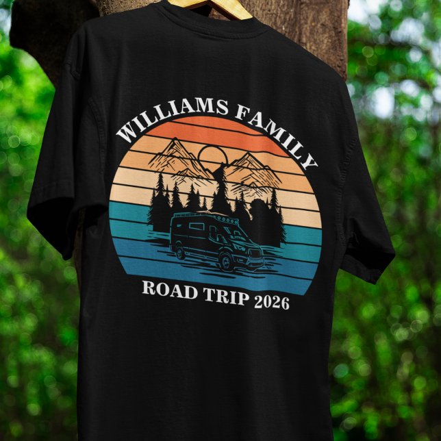 custom name family vacation mountain Road Trip T-Shirt (Creator Uploaded)