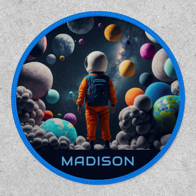 Custom Name Fantasy Space Kid Patch (Front)