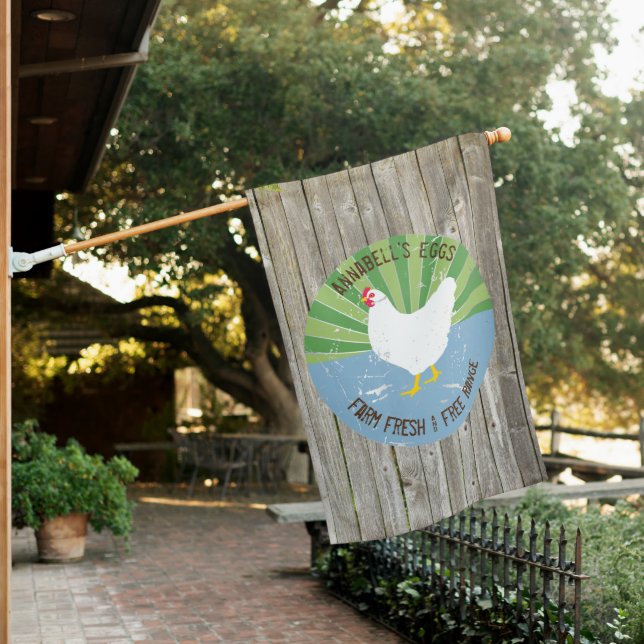 Custom Name Farm Fresh Eggs Vintage Sign Look (In SItu)