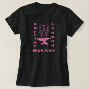 Custom Name Farrier Legend Mother Pink T-Shirt