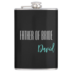 Custom Name Father Of Bride Flask