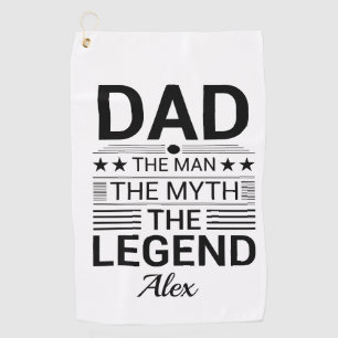 Custom Name Father's Day Golf Towel