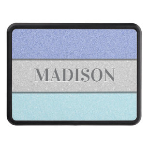 Custom Name Faux Glitter Bling Hitch Cover