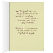 Custom Name Feast of St. Joseph Brown Cards (Inside (Right))