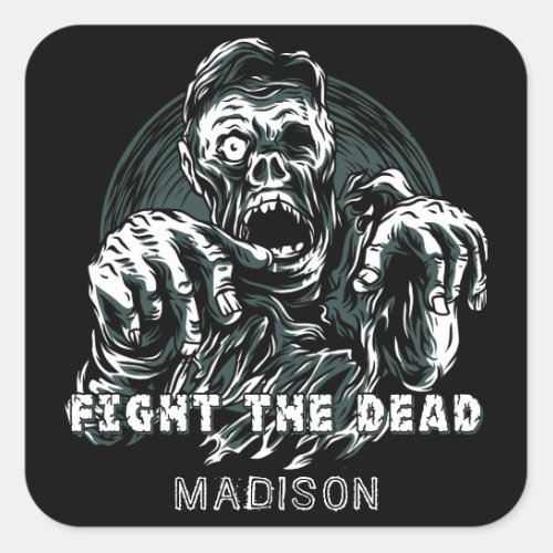 Custom name Fight The Dead Zombie stickers