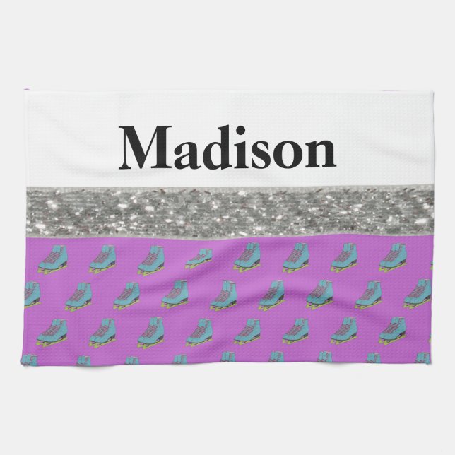 Custom Name Figure Skating Wipe Towel (Horizontal)