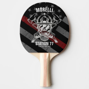 Custom NAME Firefighter Fire Department Station Ping Pong Paddle