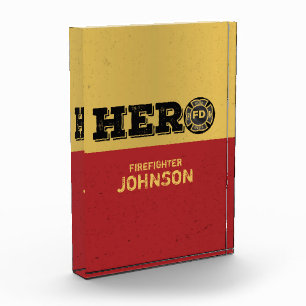 Custom Name, Firefighter Hero Award