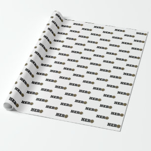 Custom Name, Firefighter Hero Wrapping Paper