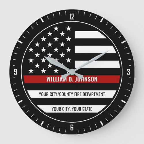 Custom NAME FireFighter Thin Red Line Fire Station