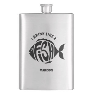 Custom Name Fish Flask