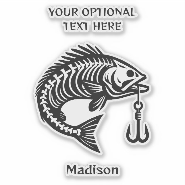 Custom Name Fish Sticker (Front)