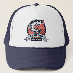 hat with fish logo