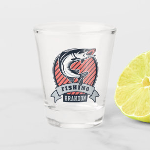 Custom name Fisher shotglass Shot Glass