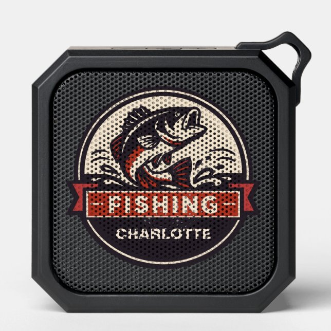 Custom Name Fishing Bluetooth Speaker (Front)