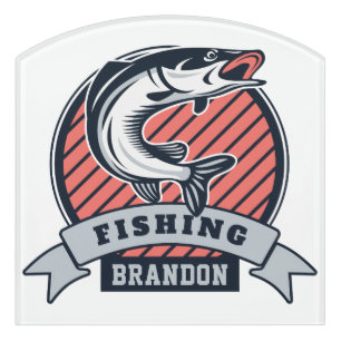 Custom Name FISHING Door Sign
