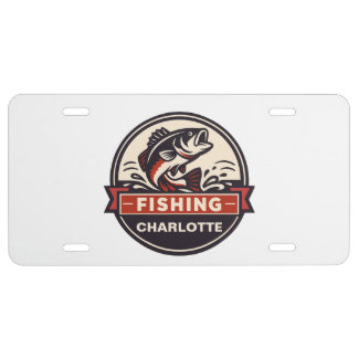 Custom Name Fishing License Plate
