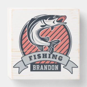 Custom Name FISHING Wooden Box Sign
