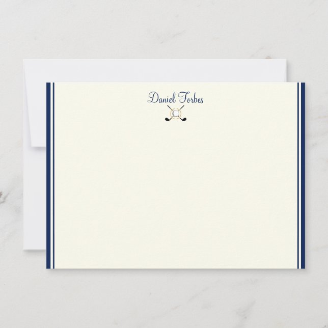 Custom Name Flat Note Card (Front)