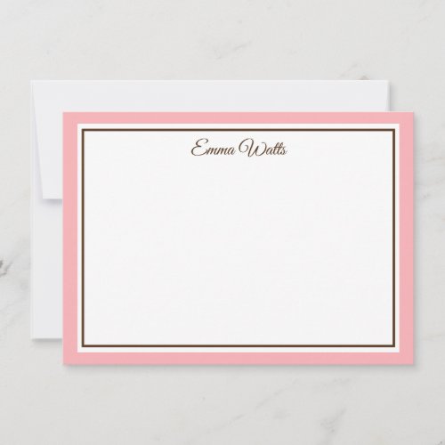 Custom Name Flat Note Card