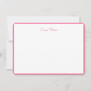 Custom Name Flat Note Card
