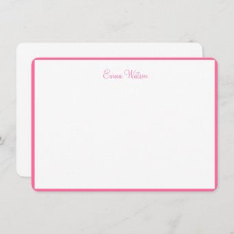 Custom Name Flat Note Card | Zazzle