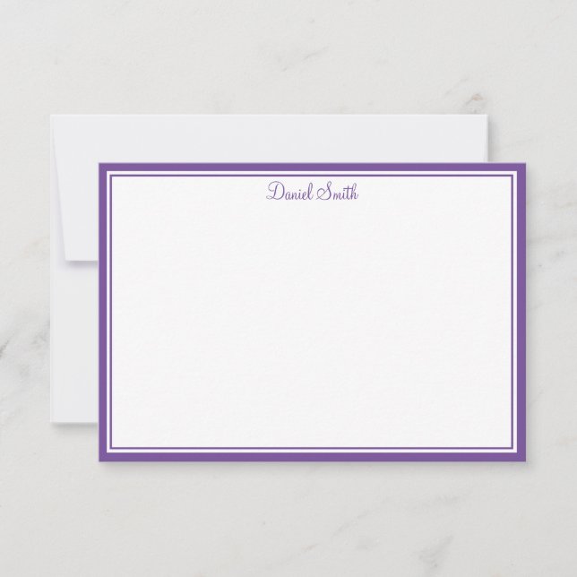 Custom Name Flat Note Card (Front)