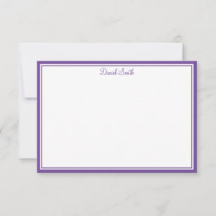 Custom Name Flat Note Card