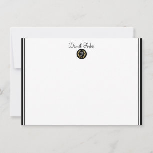 Custom Name Flat Note Card