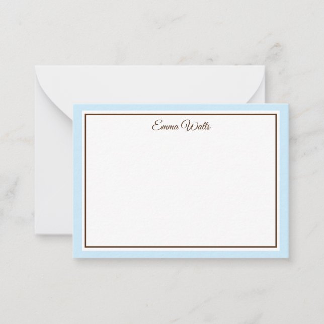 Custom Name Flat Note Card (Front)