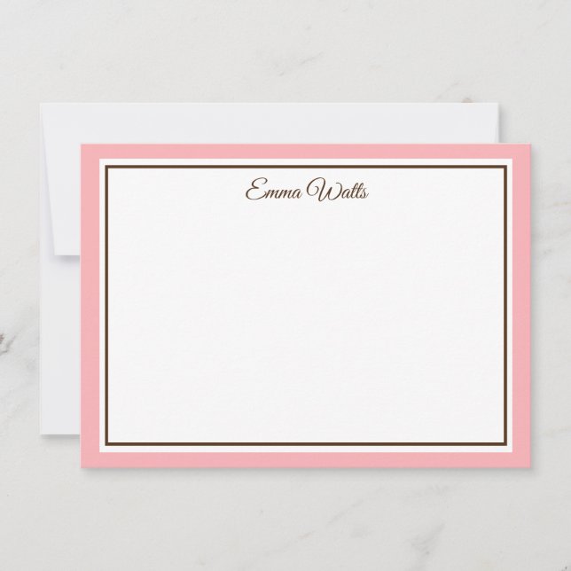 Custom Name Flat Note Card (Front)