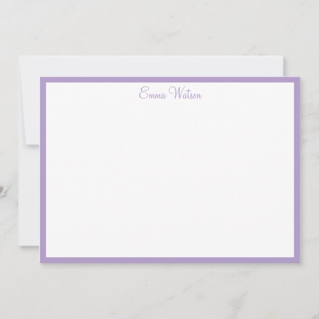Custom Name Flat Note Card (Front)