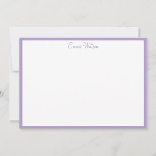 Custom Name Flat Note Card