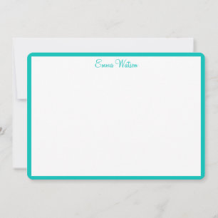 Custom Name Flat Note Card