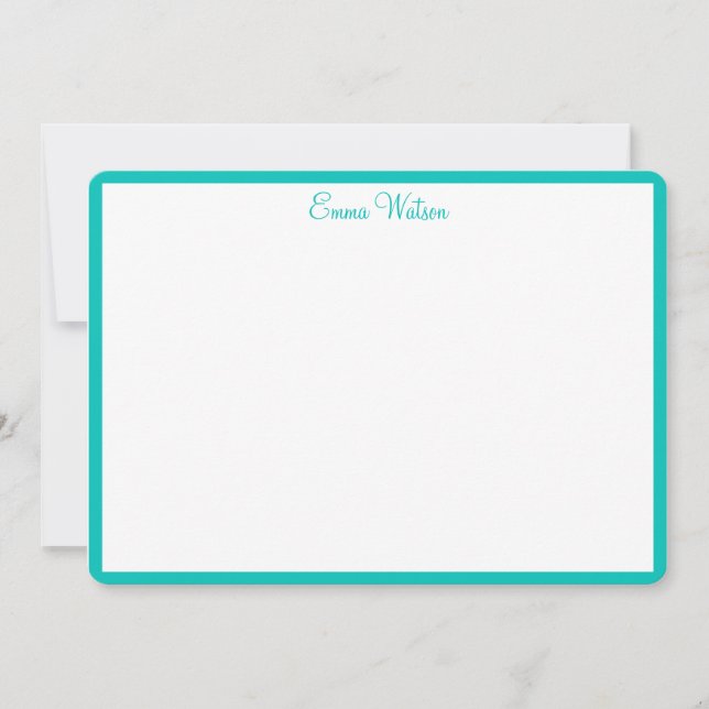 Custom Name Flat Note Card (Front)