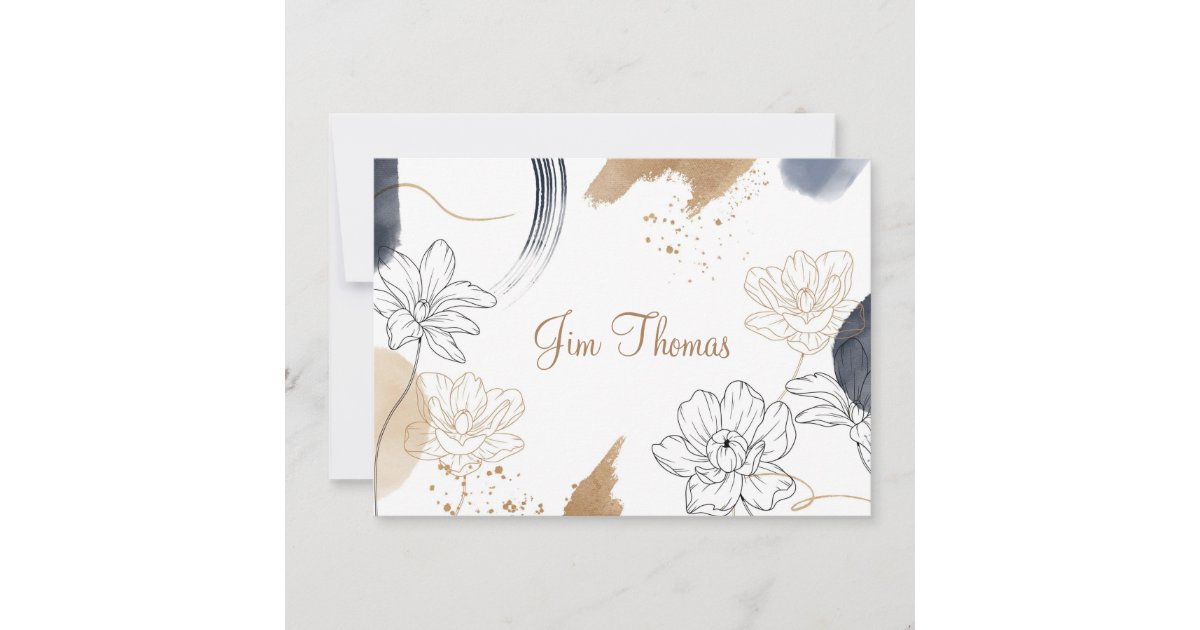 Custom Name Flat Note Card | Zazzle