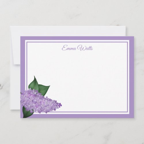 Custom Name Flat Note Card